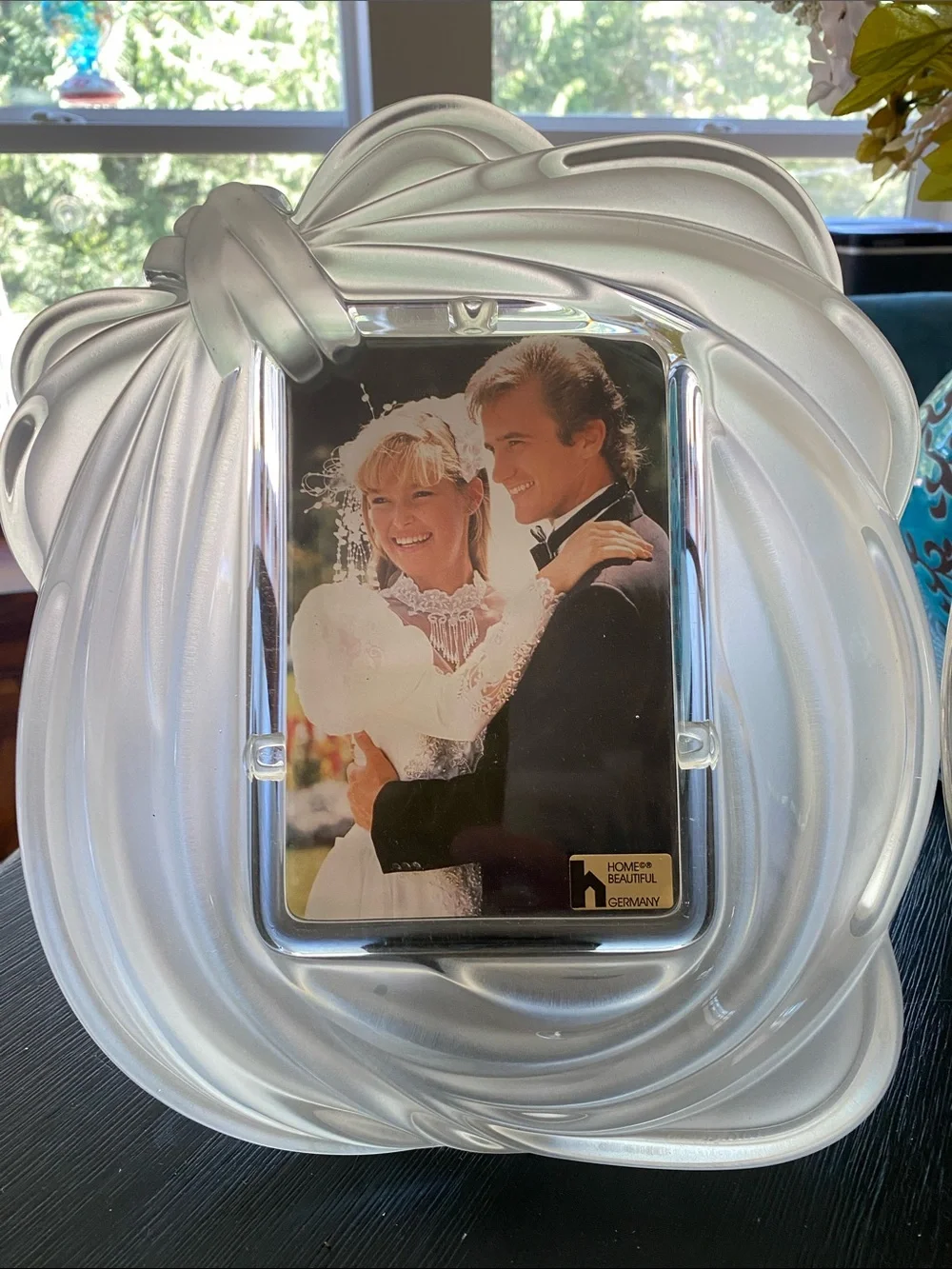 3 Vintage Frosted Glass Photo Frame Set - Mikasa & Crystal Clear Signatures